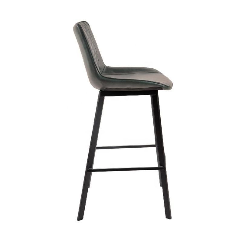 Wholesale Bistro Pub Coffee Bar Stool Modern Soft Leather Bar Chair with Metal Base