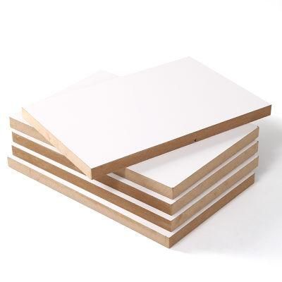 18mm Melamine MDF with Two Sides White Melamine Paper Face MDF Board Fibreboards