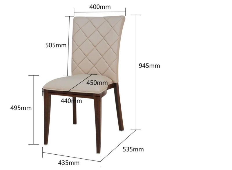 Simple Modern Home Backrest Hotel Dining Table Leisure Coffee Living Room Chair