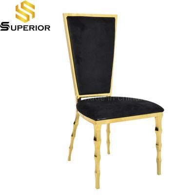 Commercial Furniture Customized Modern Design Gold Dining Stainless Steel Chair