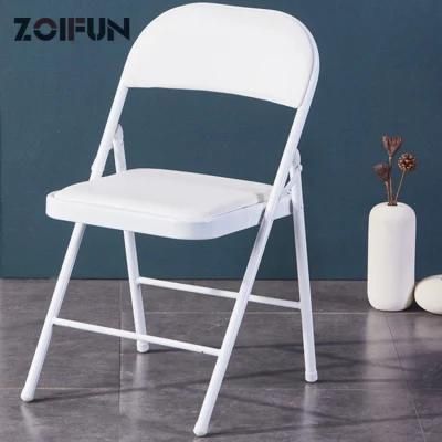 Fabric PU Leather Camping Outdoor School Garden Folding Space Saving Light Stacking Chairs
