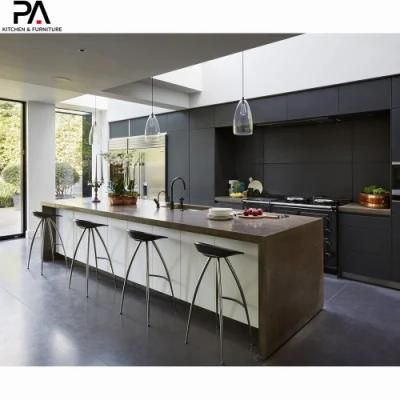European Style Furniture Black and White Lacquer Kitchen Cabinets