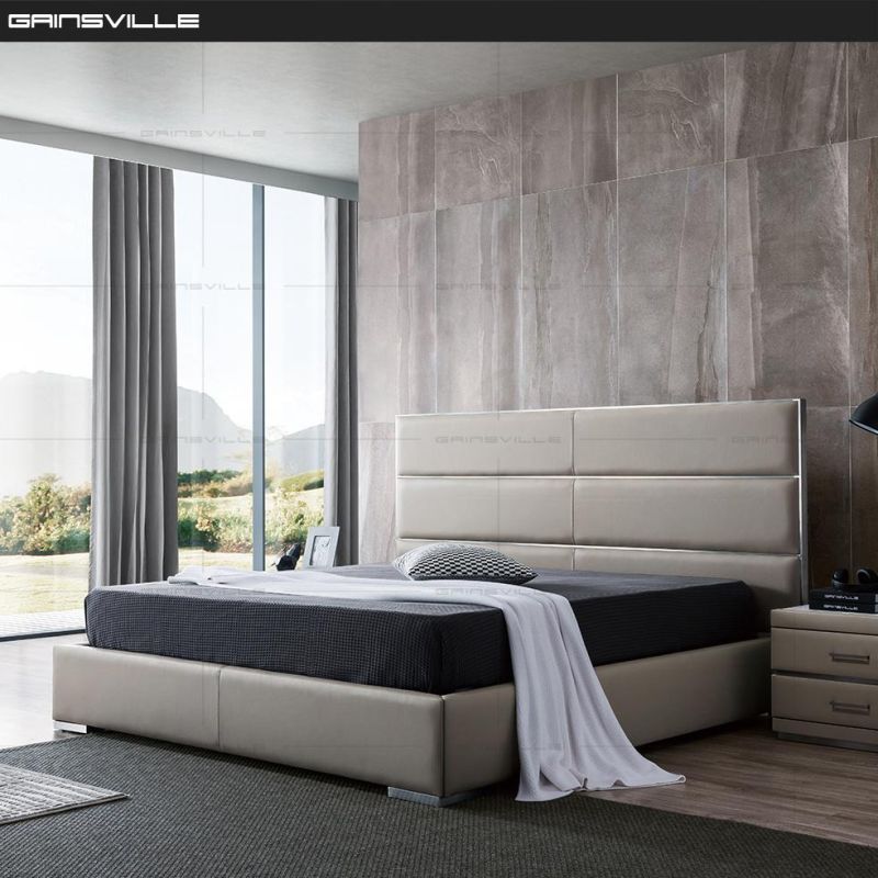 Italian Furniture Modern Bedroom Bed King Size Bed with Storage Base Gc1731