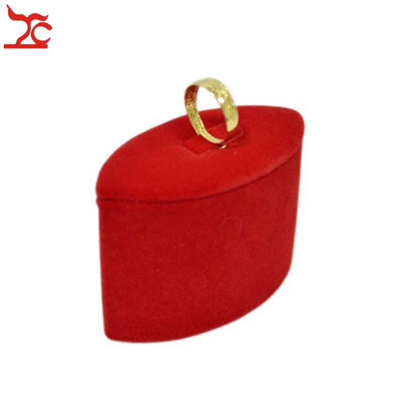 Red Velvet Jewelry Display Wedding Ring Necklace Bracelet Stand Store Counter Showcase