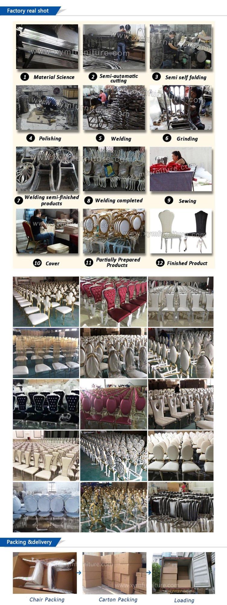 Wholesale New Desig Event Golden Stainless Steel Wedding Chair