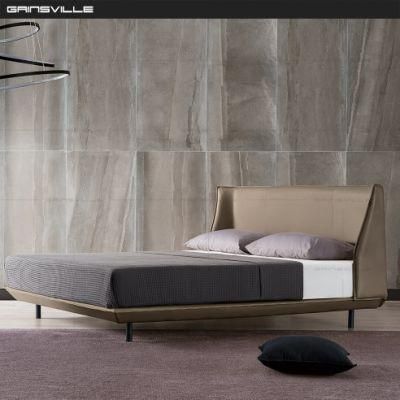 Italian Design Home Furniture Bedroom Bed Leather King Size Bed Gc1733