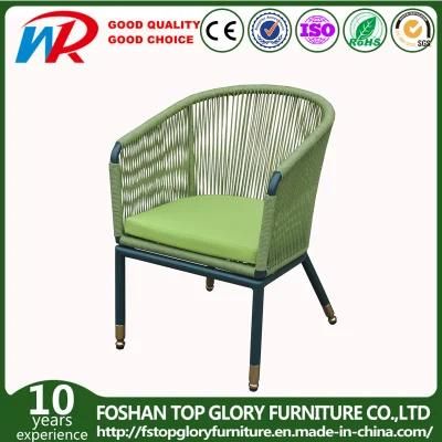 Modern Home Furniture Leisure Garden Coffee Chair Tape Weaving Chair Bandage Chair with Table