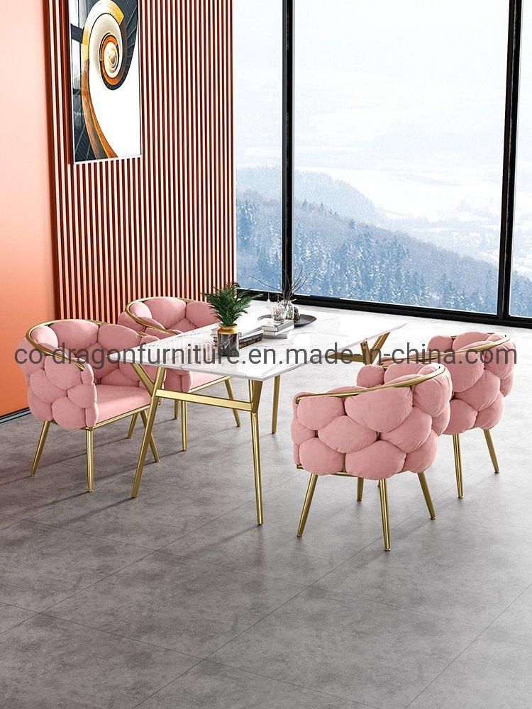 Fashion Gold Steel Dreesing Chair with Leather for Home Furniture