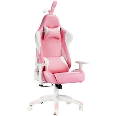 Pink Gaming Chair Rabbit Ears Computer Chair