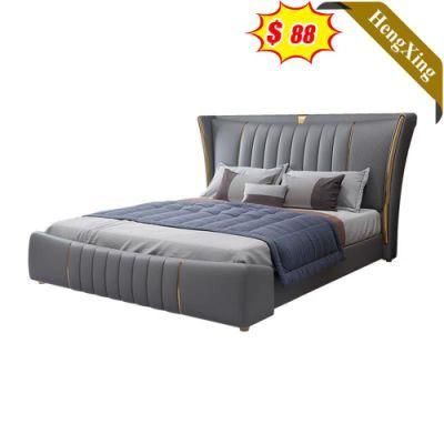 Facoty Sells Customized Modern Luxury Leather Bedroom Furniture Set King Size Bed