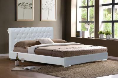 Huayang Modern Home Italian Wood Metal Luxury Leather Wooden King Size Bed for Bedroom Furniture Bedroom Bed
