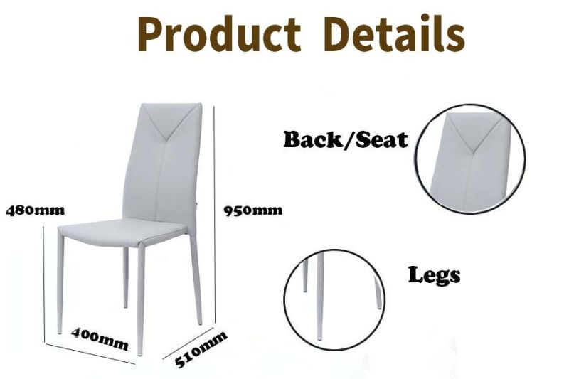 China Wholesale Home Office Furniture PU Leather Dining Chairs for Outdoor