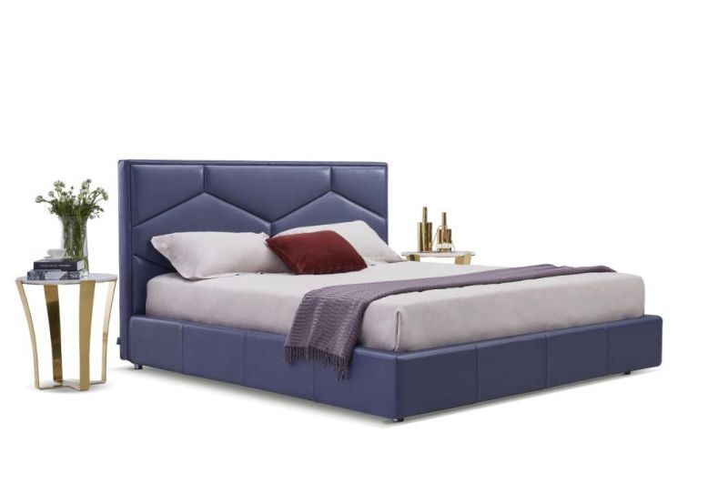 Modern Home Bedroom Furniture Leather King Bed