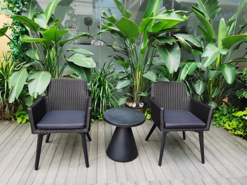 Aluminum Rattan Outdoor Furniture Waterproof Garden Coffee Table and Chairs Set