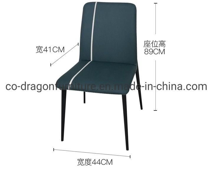 European Style Dining Room Furniture Office Furniture Leather Stainless Steel Metal Leisure Meeting Dining Chair