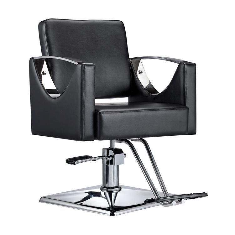 Hl-1181 Salon Barber Chair for Man or Woman with Stainless Steel Armrest and Aluminum Pedal
