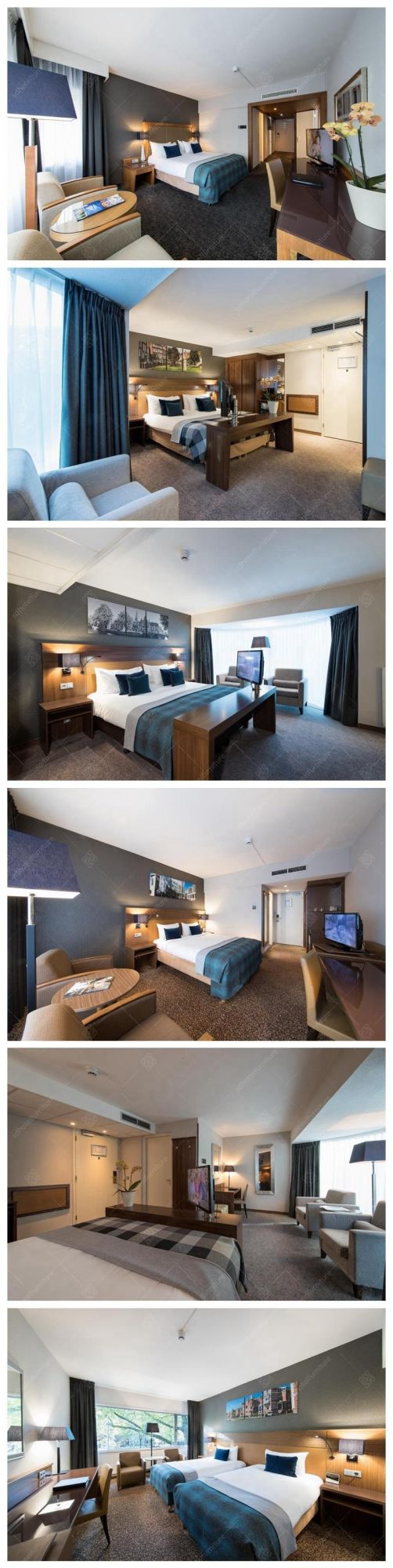 Modern Hotel Wooden Bedroom Furniture Sets for 4-5 Stars