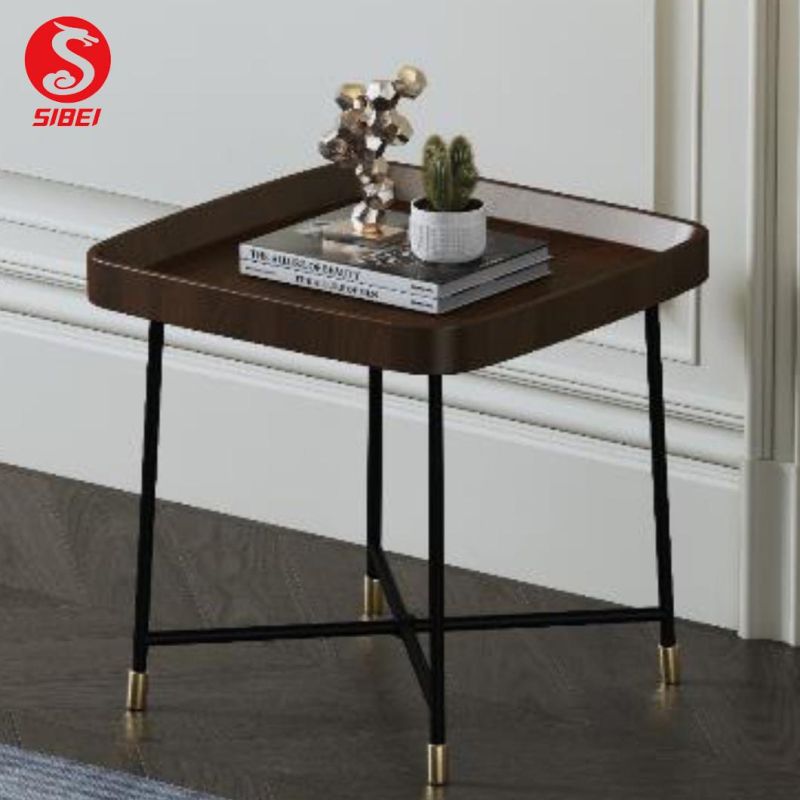 Nordic Modern Design Detachable Tray Metal Square Coffee Table