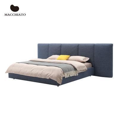 Bedroom Furniture Modern Design Big Headboard Fabric King and Queen Size Bed