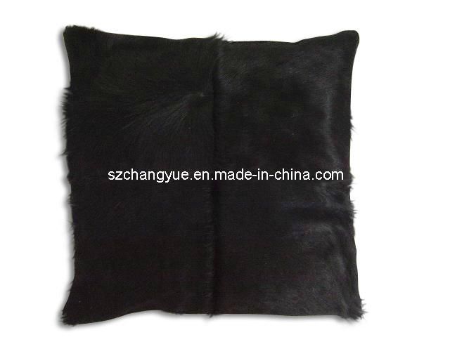 Natural Leather Cowhide Patch Pillows