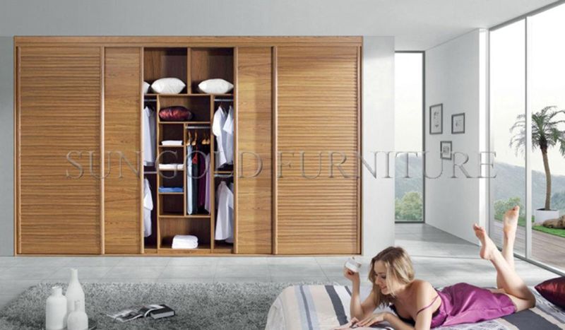 Simple Design Sliding Modern Home Bedroom Furniture Mirror Door Wardrobe