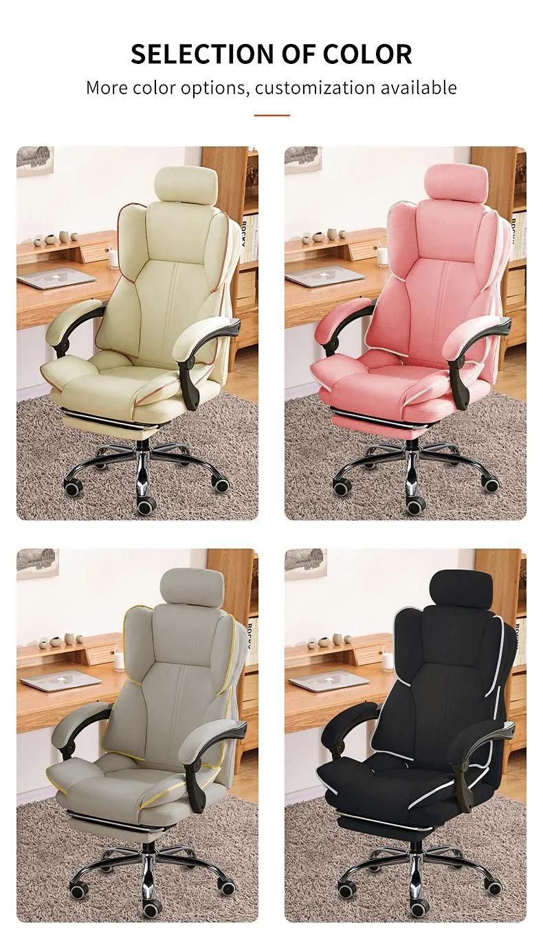 Custom Logo Cheap PU Leather Game Chair Silla Gamer Racing Computer PC Gaming Office Chair with Footrest