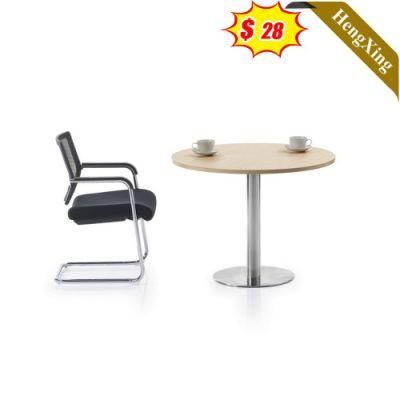 Wooden Small Round Office Hotel Meeting Table Steel Waiting Table Furniture