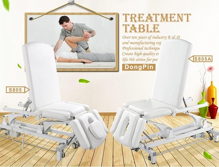 Electric Examination Table Furniture Use in Hospital with 3 Sections