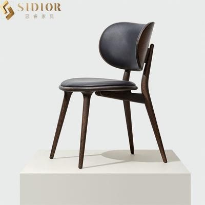 European Wood Ultra Modern Minimal Style Dining Chairs for Restaurant