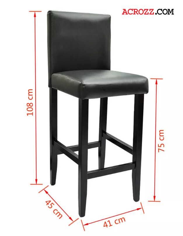 Factory Wholesale Classic Traditional Solid Wood Bar Furniture Real Leather Pub Bar Chair Stool