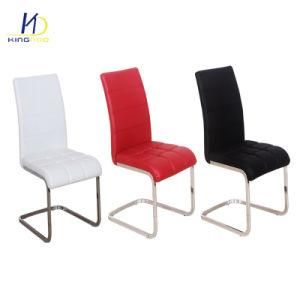 Modern Nordic Style Genuine Leather Sillas PU Restaurant Dining Chair