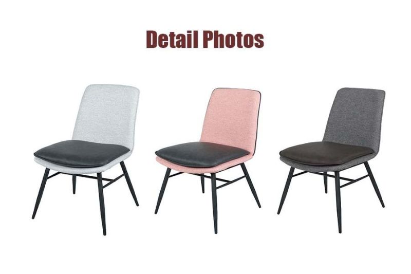 Home Living Room Set Metal Leg Restaurant Dining Room Furniture PU Leather Metal Tube Material Dining Chair