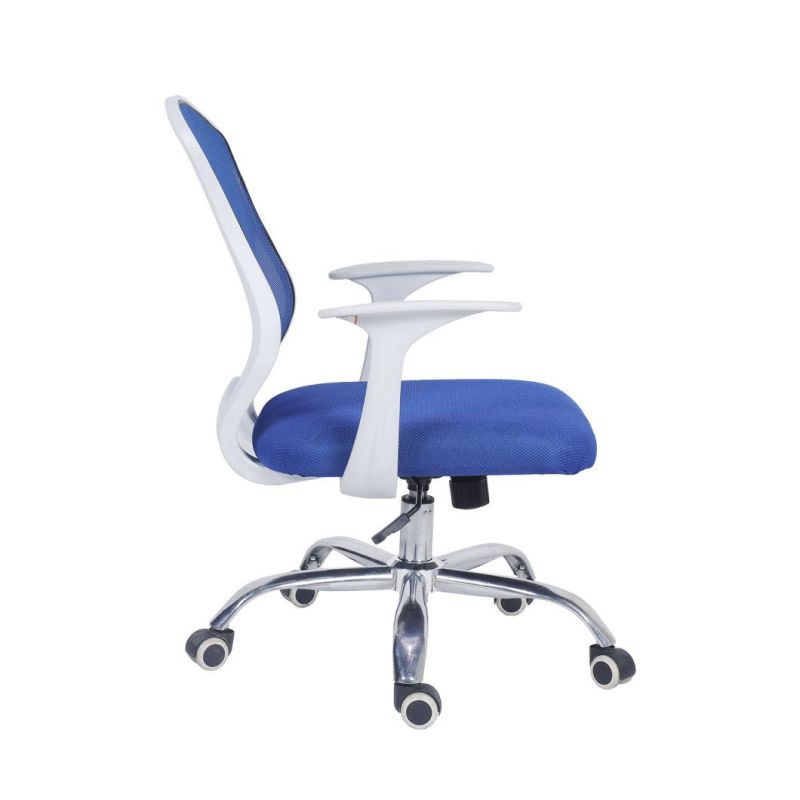 White Blue Mesh Cooler Mesh Chair (MS-702)