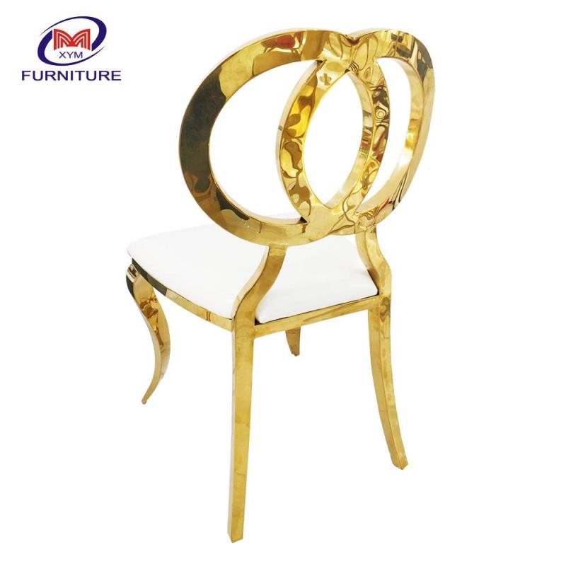Elegant Design Event Furniture Gold Banquet Stainless Steel Chair