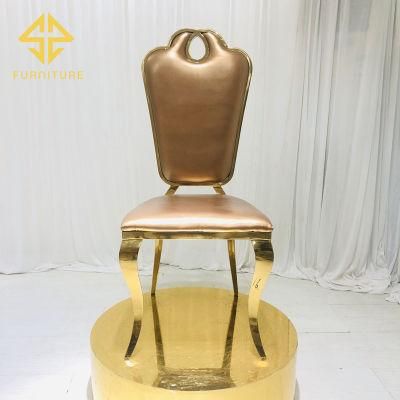 Sawa2021 New Stainless Steel Waterproof Leather Wedding Banquet Restaurant Chair