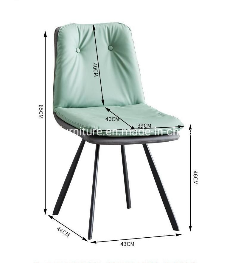 China Wholesale Dining Furniture Steel Legs Dining Chair with Leather