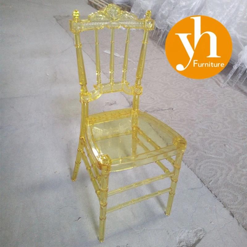 Dining Furniture High Quality Korea PC Transparent Clear Crystal Wedding Chair for Event