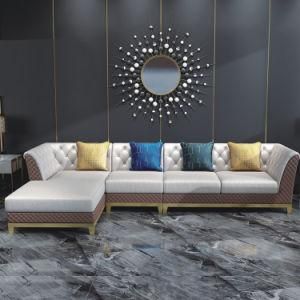 Hot Sell Living Room Corner Shaped Modern Leather Sofa Sets