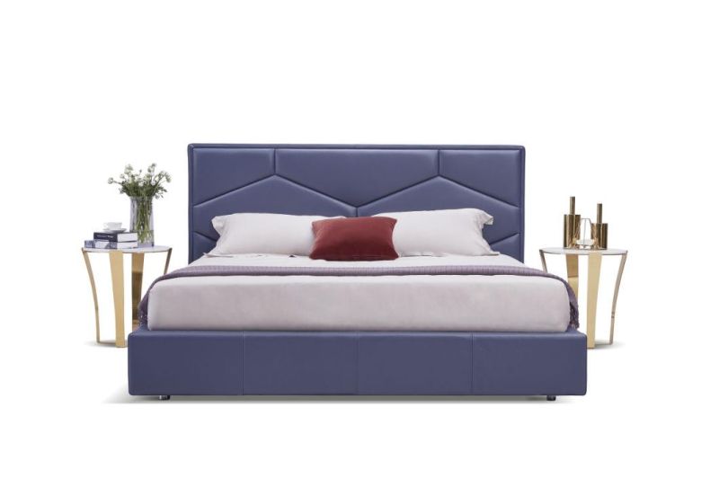 Modern Home Bedroom Furniture Leather King Bed