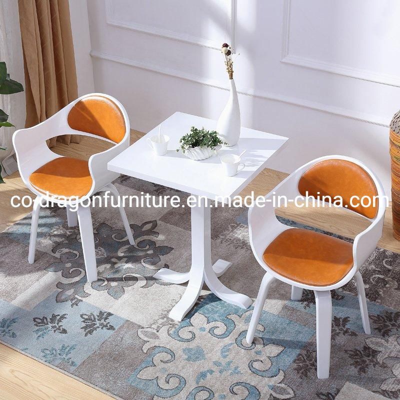 High Quality Modern Restaurant Furniture Leather Wood Swivel Dining Chair