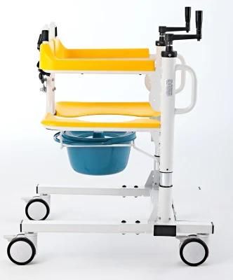 Mn-Ywj001 Disabled Patient Lifting Nursing Manual Patient Transfer Lift Chair with Wheel