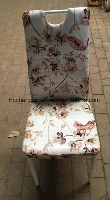 Cheap Flower PU Leather Dining Room Chair