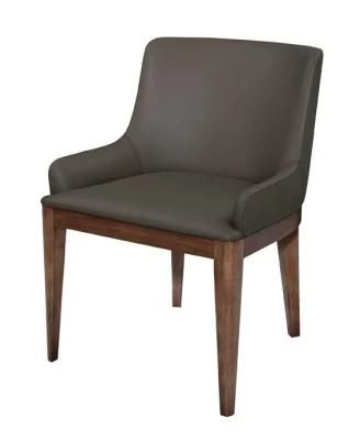 High Quality Hotel Home Furniture Dining Room Restaurant Solid Wood Leg Leather PU Velvet Modern Dining Chair