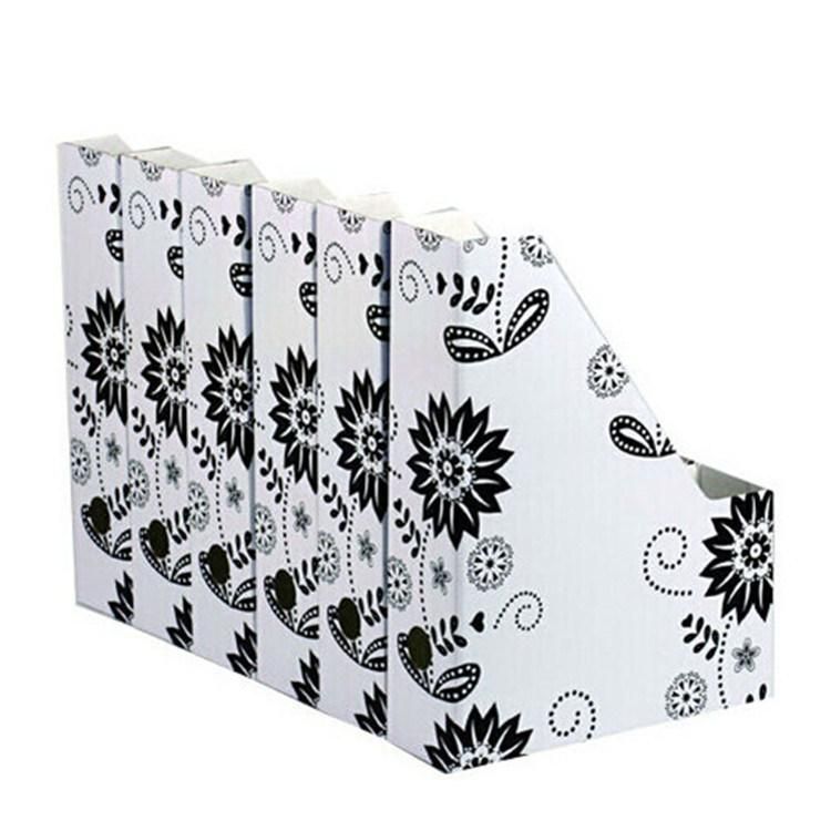 Custom Black Printing Storage Holders Desktop Stationery Office Paper Material and Magazine Stand File Holder