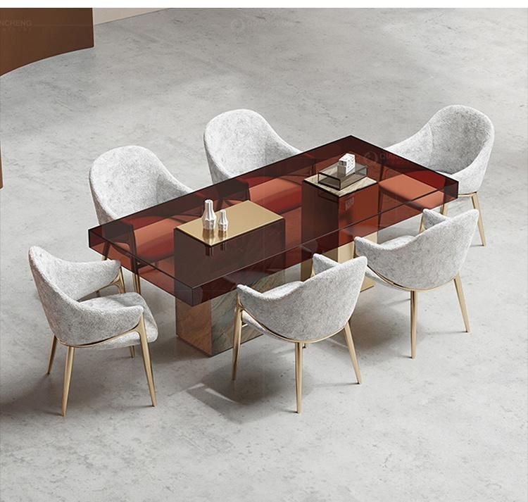 Modern Home Furniture Restaurant Furniture Velvet Golden Dining Chair