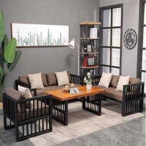 Modern Simple Design Metal Frame Sofa for Coffee Shop