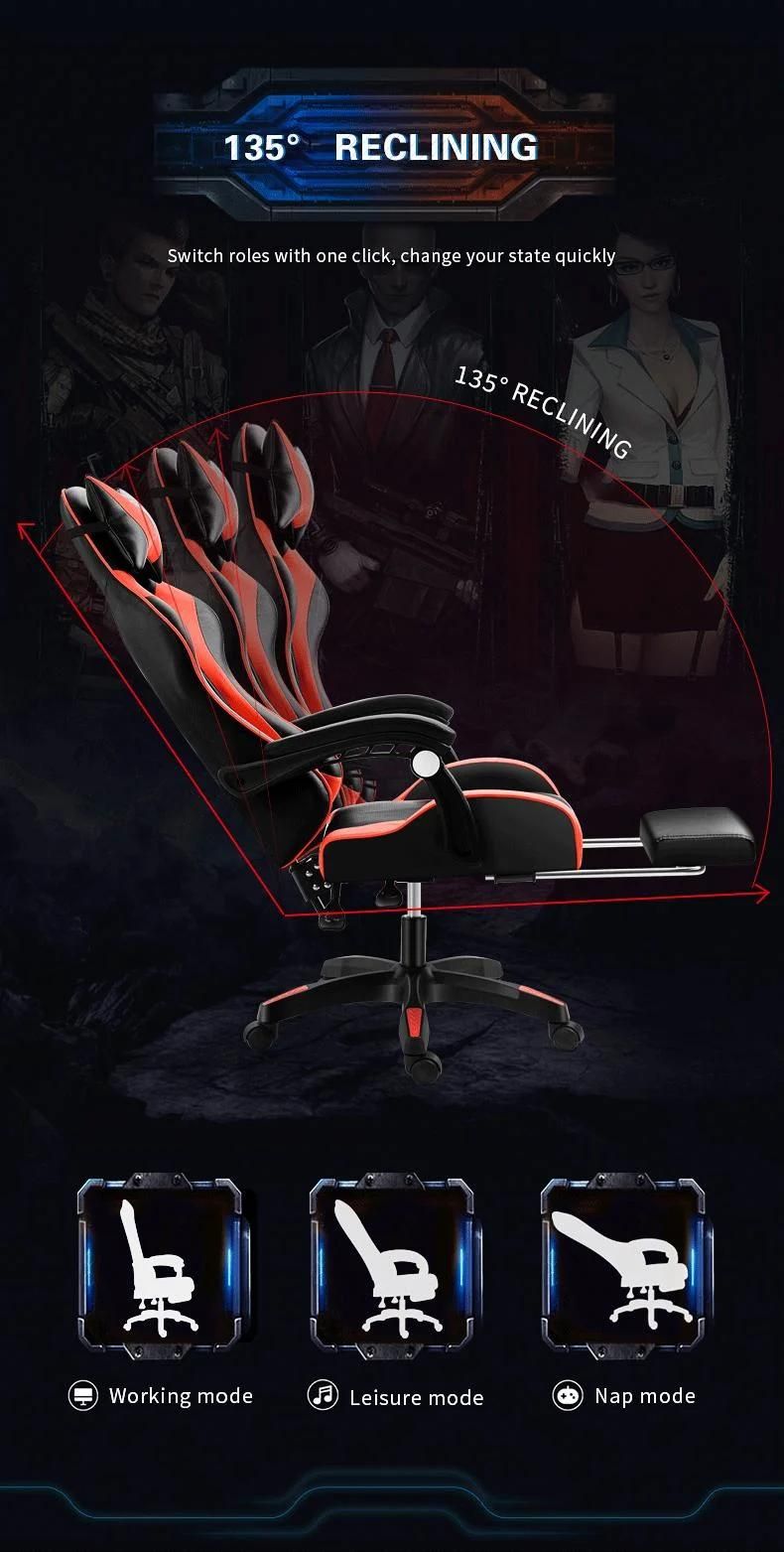 RGB Custom High Back Ergonomic Leather Silla Gamer Office PC Game Computer Racing Gaming Chair