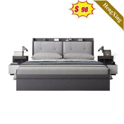 Chinese Factory Simple Double Beds Mattress Luxury Fabric Home Furniture Bedroom Set