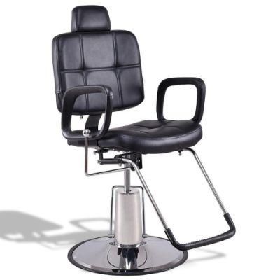 Hl-1176 Salon Barber Chair for Man or Woman with Stainless Steel Armrest and Aluminum Pedal