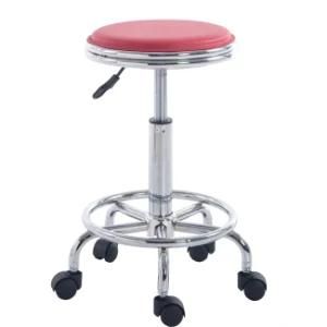 Fashion Lift Adjustable Bar Stools Rotatable Chair Red